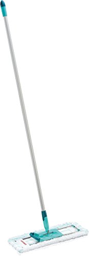 Leifheit rückenschonender Bodenwischer Profi XL micro Duo, effektiver Schrubber mit Bezug aus Mikrofaser, Wischer für Fliesen und Steinböden mit besonders großer Wischbreite und 360° Drehgelenk