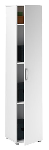 Wäscheschrank weiß 1 Tür B 35 cm Kinderzimmer Jugendzimmer Flur Büro Drehtürenschrank Kleiderschrank Holz Schuh Wäsche Schrank