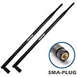 TECH TOO 9dBi Omnidirektionale WLAN-Antenne mit SMA-Stecker (SMA-J) Anschluss für Foscam IP-Kamera und andere drahtlose Sicherheitskameras, 2,4 GHz kabelloses Netzwerkgerät (2 Stück)