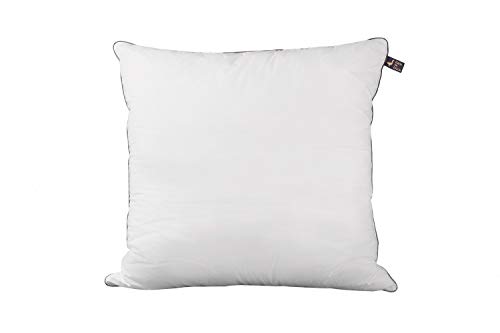 Gans im Glück Kissen - Hochwertiges Kopfkissen mit innovativer Synthetik-Daunen-Füllung - [80x80 cm] Kissen perfekt geeignet bei Nackenschmerzen & für Allergiker I Kissenfüllung ohne Tierhaare