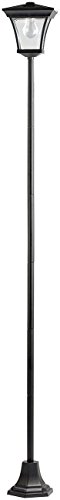 Lunartec Solar Laterne groß: Solar-LED-Gartenleuchte mit 200-cm-Lampenmast, 15 Lumen, (Solar Gartenlaternen groß)