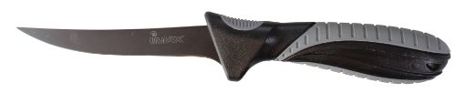 Imax Filetiermesser inkl. Messerschärfer, Angelmesser, Fischmesser, Anglermesser inkl. Messerscheide, Messer mit gummierem Griff, 15,5cm Klinge