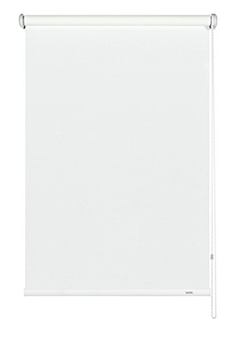 GARDINIA Seitenzug-Rollo, Decken-, Wand- oder Nischenmontage, Lichtdurchlässig, Blickdicht, Alle Montage-Teile inklusive, Weiß, 102 x 180 cm (BxH)
