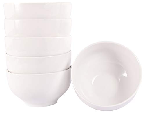 Set aus 6 Stück Müslischalen 500 ml Müslischüsseln aus echtem Porzellan (auch als Dessertschale Snackschale Suppenschüssel)