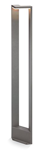 Moderne LED Wegeleuchte Lichtfarbe warmweiß 3000K, Leistung 10 Watt und 650 lm Lichtstrom, Abmessungen (B x H x T): 17 x 100 x 11,7 cm, Außen Standlampe Schutzart IP54, 201166