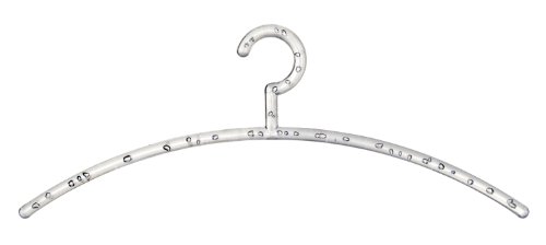 WENKO 14112100 Bügel Typ Bubble - 5er, Kleiderbügel, Kunststoff - Polystyrol, 46 x 17.5 x 1.2 cm, Transparent