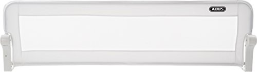 ABUS Bettgitter Eric 150 cm breit | für Baby-, Kinder- und Elternbetten | Kinderbettgitter / Babybettgitter | Rausfallschutz | faltbar (ideal für Reisen) | Bezug waschbar |  weiß | 73127