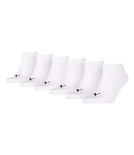 Puma unisex Sneaker Socken Kurzsocken Sportsocken 261080001 6 Paar, Farbe:Weiß, Menge:6 Paar (2 x 3er Pack), Größe:39-42, Artikel:-300 white