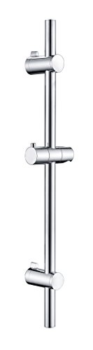 Grünblatt Brausestange Round, Brausestange 100 cm, variable Bohrlöcher zur Befestigung, chrom