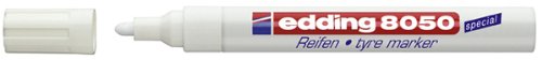 Edding 4-8050049 Spezialmarker Reifenmarker 8050, 2 - 4 mm, weiss