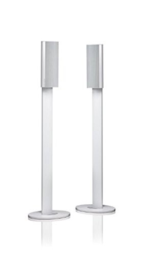 Harman/Kardon HTFS 3WQ Aluminium Säulen-Standfuß mit Kabelkanal (Paar) Höhe 820mm Kompatibel mit HKTS 20/30/60/200/30SAT und BDS 400/800 Satellitenlautsprechern - Weiß