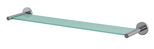 Spirella Wand-Glasablage'NYO' Badezimmerablage Ablage Wandablage für das Badezimmer aus Glas und Edelstahl 60cm - zum kleben und bohren