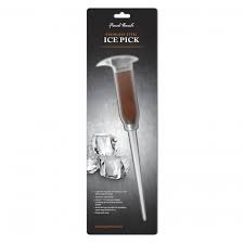 Final Touch Ice Pick Eispickel Japanese Style aus Edelstahl mit Holzgriff - 13 cm
