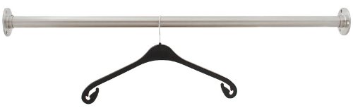 Pauli Edelstahldesign - Edelstahl Garderobenstange Kleiderstange 33,7 mm aus V2A - Länge: 125 cm