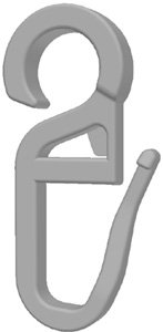 GARDINEUM 100 x Faltenhaken / Gardinenhaken mit 6 mm Öse versch.Farben 840-6 (weiss)