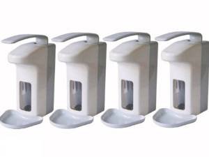 BASIC PLUS 4 Wandspender für 500 ml Flaschen Seifenspender Spender Desinfektionsspender (4 Stück)
