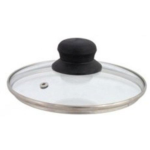 Glasdeckel mit Edelstahlring Ø 12, 14, 16,18, 20, 22, 24, 26, 28 cm (12 cm)