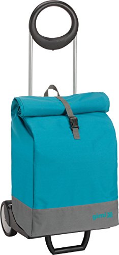 Gimi 157764 Einkaufstrolley Marine Blau, Stoff, 16.5 x 102 x 38.5 cm, petrolblau