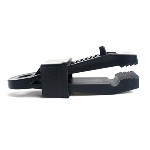 BESTOMZ 12 Stücke Planenhalter Zelte Clips Kunststoff für Outdoor (Schwarz)
