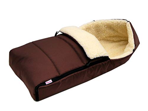 BABYLUX Fußsack LAMMWOLLE Winterfußsack Kinderwagen- Babyschale- Fußsack