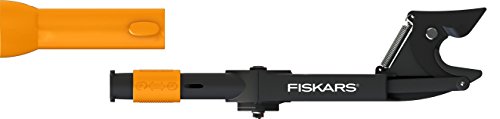 Fiskars QuikFit Amboss-Baumschere für trockenes und hartes Holz bis Ø 3,2 cm, Gerätekopf, Stahl/Kunststoff, Schwarz/Orange, 1001410