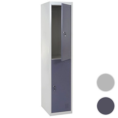 Schließfach Boston T853, Schließfachschrank Wertfachschrank Spind, Metall 185x38x45cm ~ dunkelgrau