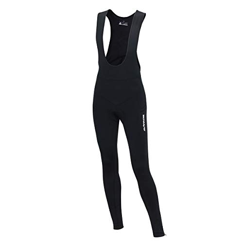 Airtracks Thermo Fahrradhose TRÄGERHOSE Hose PRO BIP/Radhose/Radlerhose / 3D SITZPOLSTER/Reflektoren - LANG - schwarz - XXL