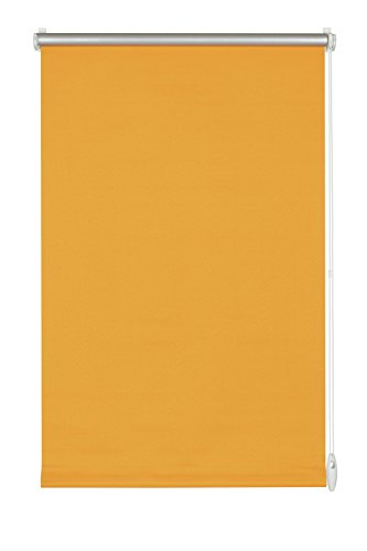 GARDINIA Thermo-Rollo mit Thermo-Rückseite zum Klemmen oder Kleben, Höchste Lichtreflektion, Energiesparend, Lichtundurchlässig, Alle Montage-Teile inklusive, EASYFIX Rollo Thermo, Orange, 100 x 150 cm (BxH)