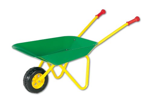 Outdoor active Schubkarre Metall grün und gelb