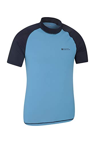 Mountain Warehouse UV-Badeshirt für Herren - Schwimmshirt mit UPF50+, schnelltrocknend, Flache Nähte UV Shirt - Ideal für Schwimmen und Tragen unter einem Schwimmanzug Dunkelblau Large