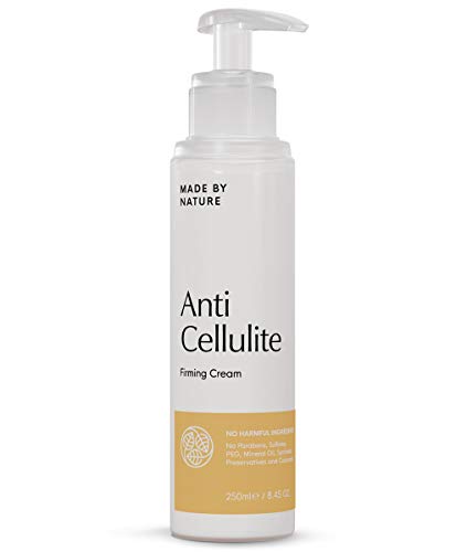 Anti-Cellulite Straffende Creme - GEMACHT VON DER NATUR - Straffere, angespannte, jünger aussehende Haut - Verjüngende Wirkung - Ganz natürliche Inhaltsstoffe in Premium-Qualität - 250ml-Flasche