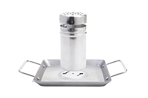 Hähnchenhalter aus Edelstahl mit Platte, Abmessung ca. 28 x 19 x 11 cm (BBQ-Hähnchen/Beer Can Chicken Roaster/Geflügelhalter/Hähnchenständer/Hähnchengriller) von Allgrill