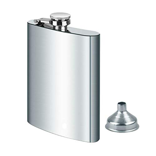 DealKits Edelstahl Flachmann und Trichter, 8oz.227 ml Geeignet Zum Tragen von Alkohol