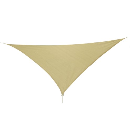 10T Emerson Dreieck Tarp 5m je Seite Sonnensegel wetterbeständig, atmungsaktiv, 90% UV Schutz Sonnenschirm  Markise inkl. Abspannseile für Camping Garten Terasse Balkon