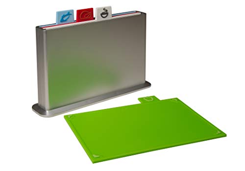 Styleshop777 Schneidebrett Set mit Register, farbcodierte Schneidebretter mit Ständer, Schneidbrett