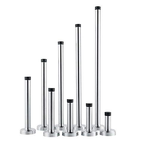 NQFL Türstopper Türanschlag Stopper Wandmontage Türstopper Hochleistungs-Edelstahl-Stoßdämpfer-Gummipuffer T Home Silver-20cm