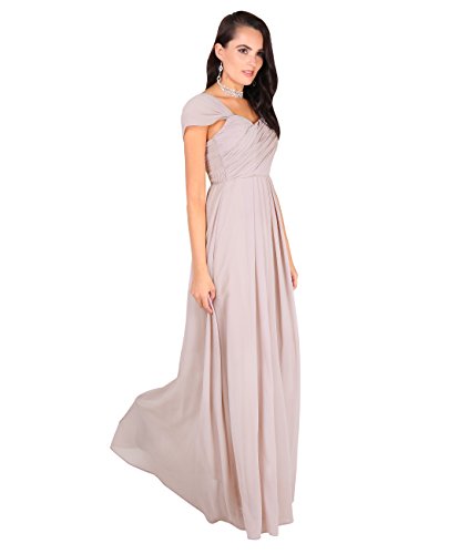 KRISP Damen Abendkleid mit Herzausschnitt und Feinen Details