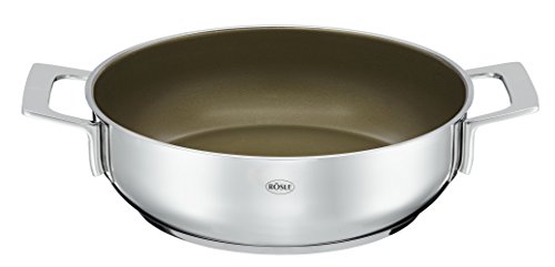 RÖSLE 91483 Silence Servierpfanne mit Antihaftversiegelung, Durchmesser 28 cm, Edelstahl