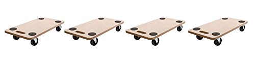 Rollbrett Set (4 Stück) Transportroller 59x29 cm bis 200kg