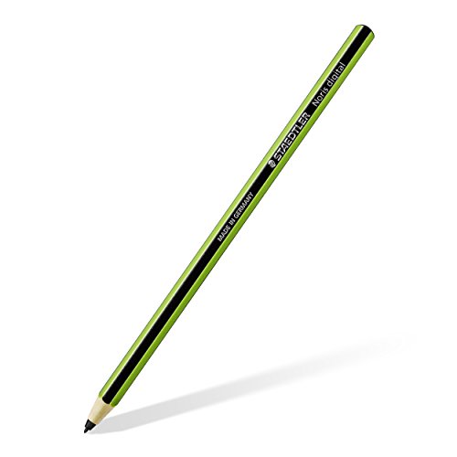 Staedtler Stylus Noris digital, 180 22-5 Sechskantform, EMR-Technologie, attraktives Noris Streifen-Design grün-schwarz, ergonomische Soft-Oberfläche, feine 0.7 mm Spitze