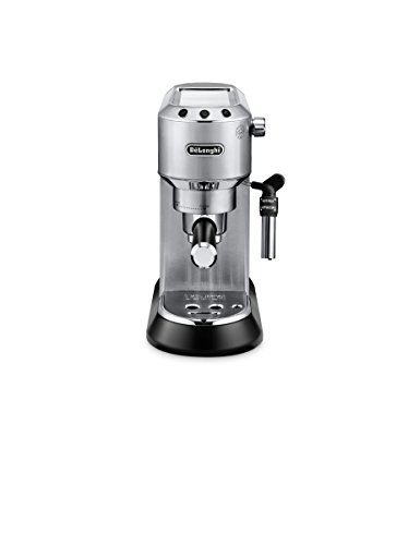 De'Longhi Dedica EC 685.M Espresso Siebträgermaschine | 15 bar |  Professionelle Milchschaum Düse | Schnelles Aufheizen  | Füllmenge 1 l | Vollmetallgehäuse | Temperaturkontrolle |  Auch für Pads geeignet | Silber