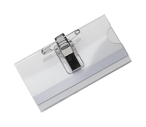 HF2 Namensschilder 75x40 mm mit Clip und Nadel, 24 Stück