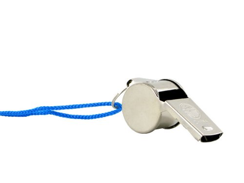 5er Pack Trillerpfeifen Signalpfeifen Metall mit Kordel Schiedsrichterpfeife, 5/0405