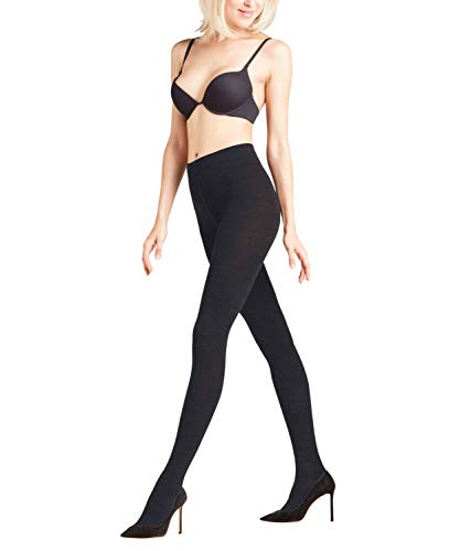 FALKE Damen Woll-/ Baumwoll Strumpfhose Softmerino warme Damenstrumpfhose 1 Paar, Blickdicht, Black (3009), 38-40