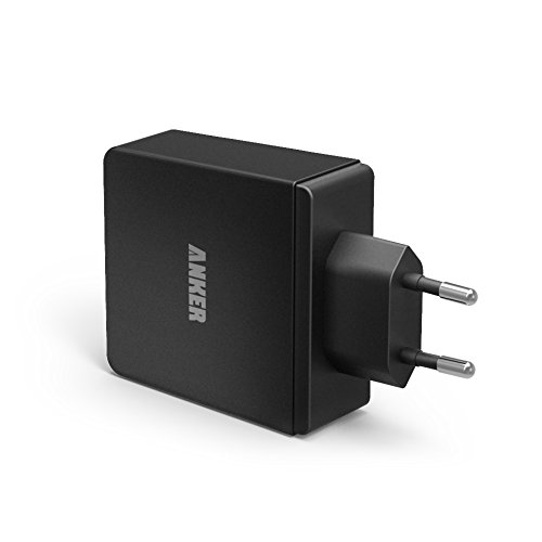 Anker 36W 5V / 7.2A 4 Port USB Ladegerät Wand Ladeadapter mit PowerIQ Technologie Wall Charger für iPhone iPad Tablet Samsung Galaxy, HTC, Sony, LG, Nexus,Motorola und usw (Schwarz)