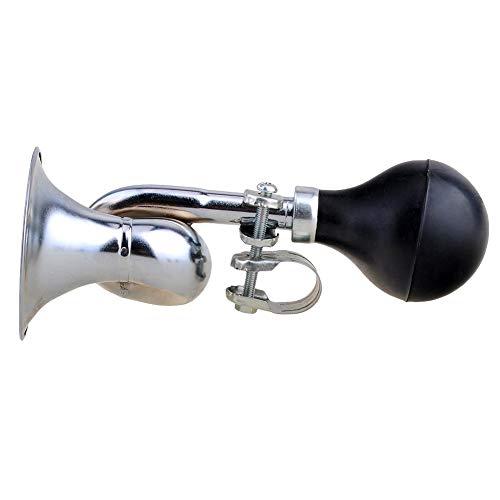 Deruxan Fahrrad Hupe Ballhupe klassisch Klinge Bike Mountainbike Horn Fahrrad Post Horn Vintage verchromt Blechhupe Indoorhupe mit Verstellbarer