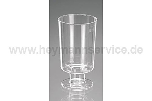 Sherryglas mit Fuß 100ml glasklar mit Eichstrich