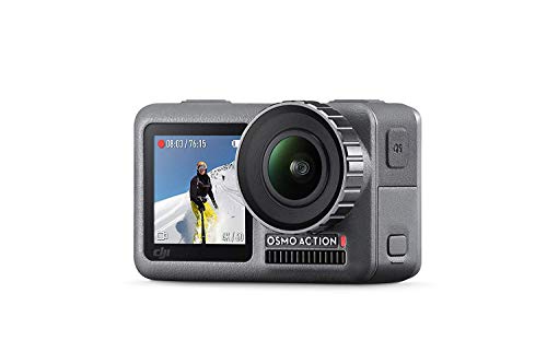 DJI Osmo Action Cam Digitale Actionkamera mit 2 Bildschirmen 11m wasserdicht 4K HDR-Video 12MP 145° Winkelobjektiv Kamera Schwarz