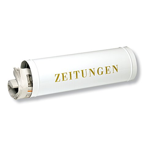 BURG-WÄCHTER Zeitungsrolle mit Kunststoffabdeckung, Briefkastenergänzung, Verzinkter Stahl, 800 W, Weiß