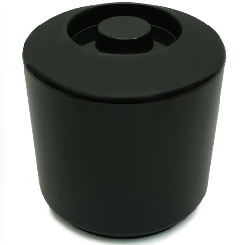 Eiswürfelbehälter 4 Liter Kühler Runde Eiskübel Eiseimer - Schwarz